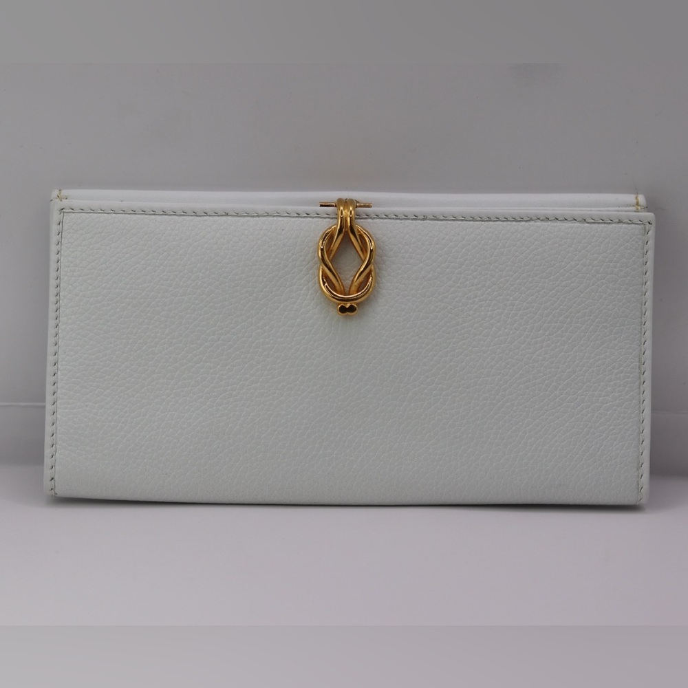 GUCCI Vintage White Leather Wallet 1980s
